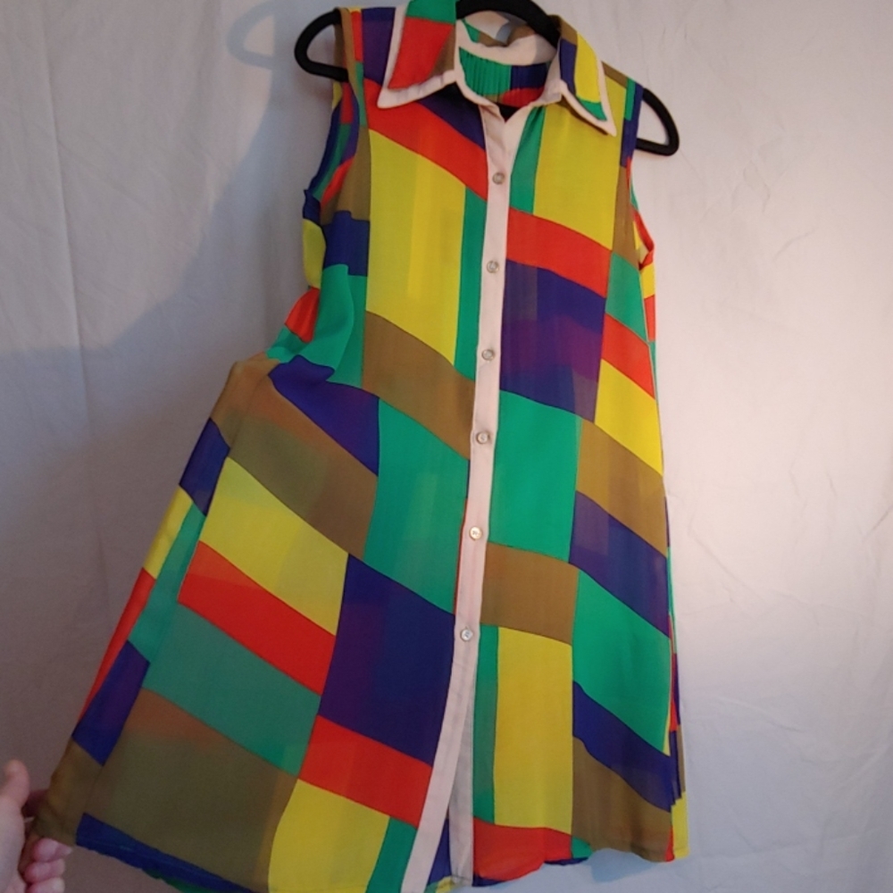 Color Block Sleeveless Duster by Diva's Palace